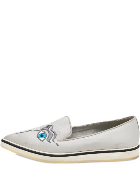 Nicholas Kirkwood pre-owned eye-embroidery loafers