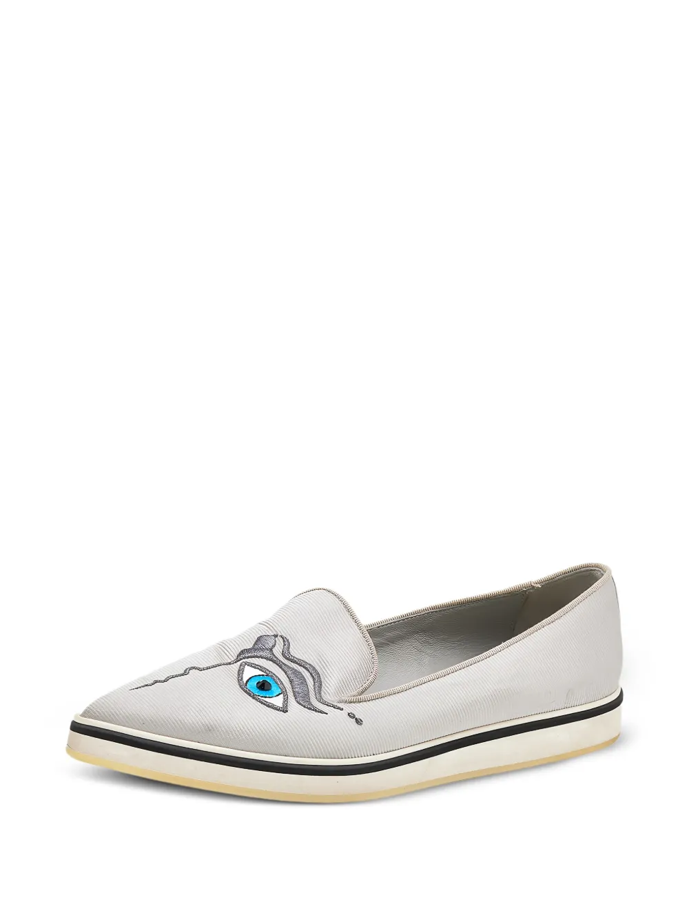 Nicholas Kirkwood pre-owned eye-embroidery loafers | Image 2