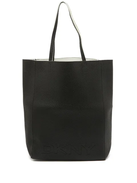 DKNY Vintage Pre-owned leren shopper met textuur