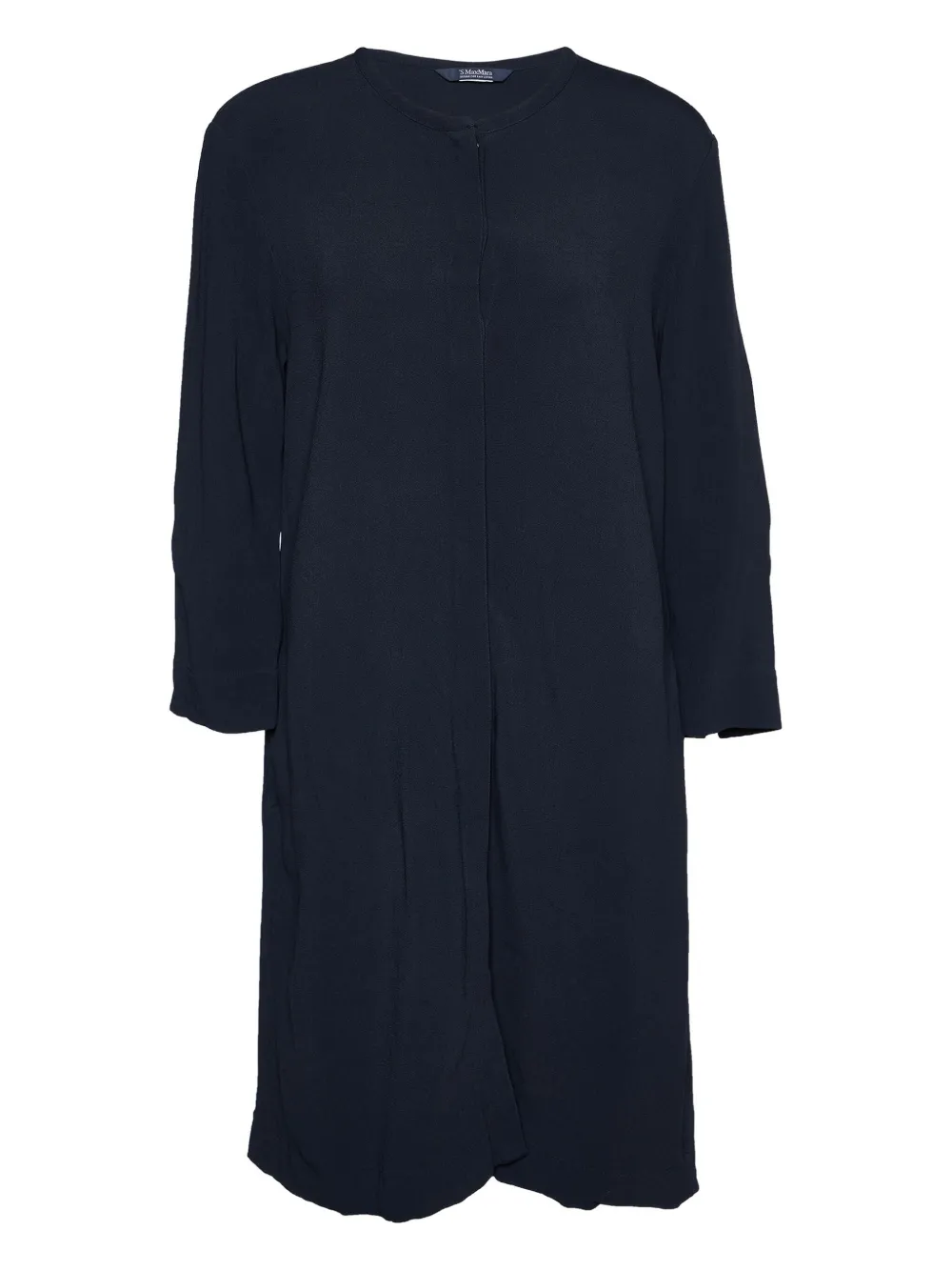 Max Mara pre-owned cotton three-quarter sleeves mini dress - Blu