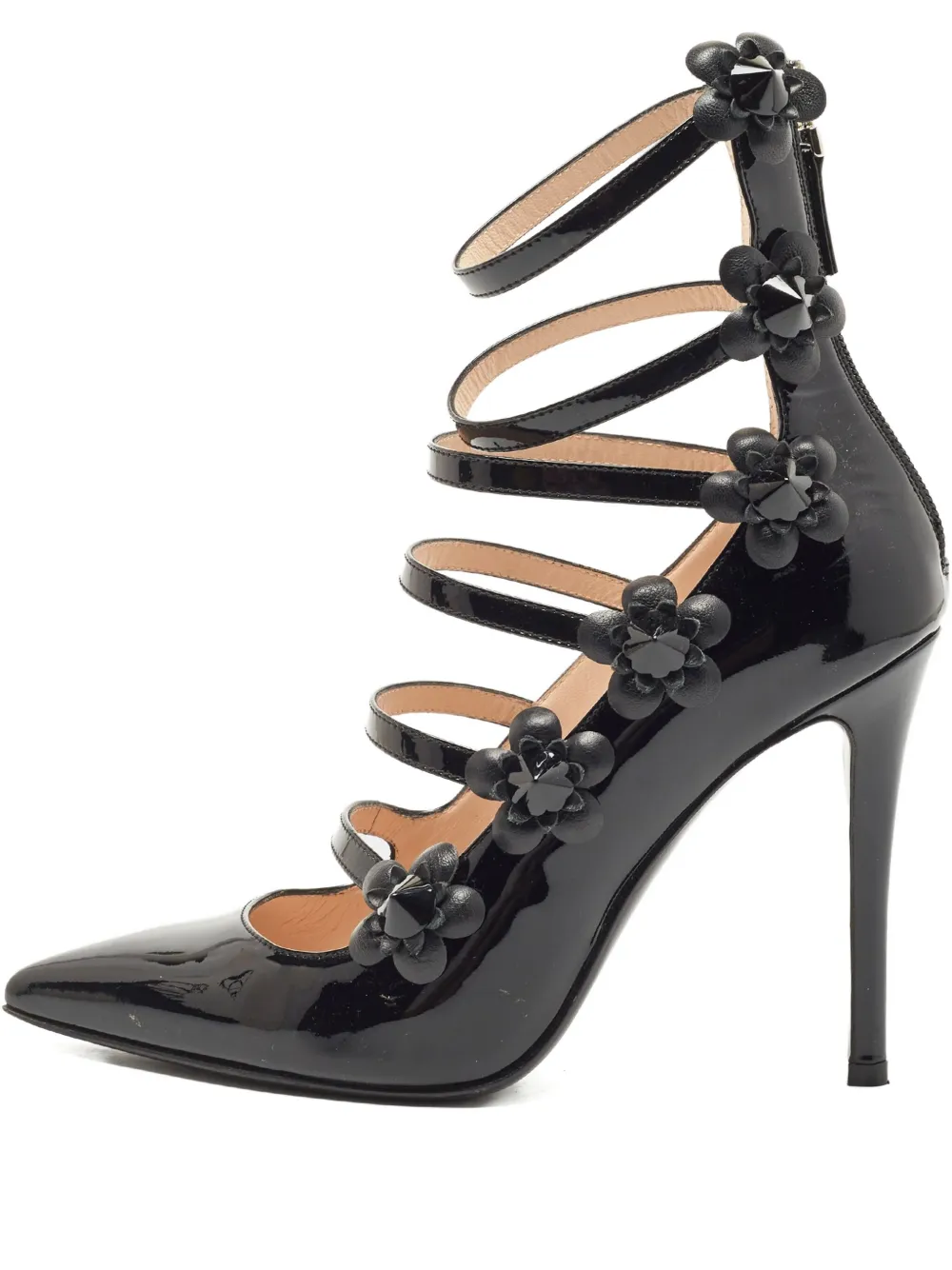 Fendi Pre-Owned 100mm Flowerland patent-leather pumps | Black | Image 1