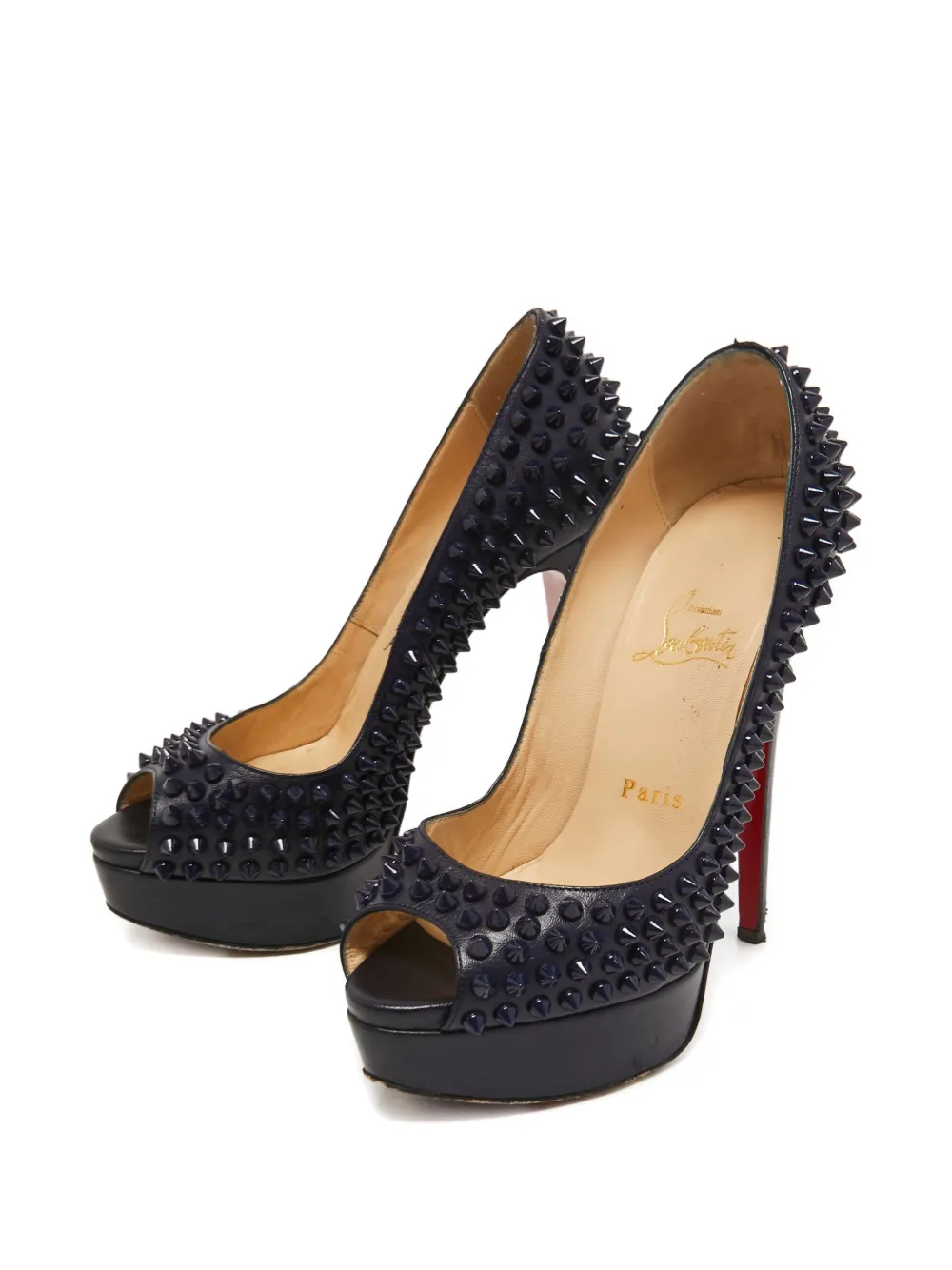 Christian Louboutin Pre-Owned 140 mm Lady Peep pumps - Blauw