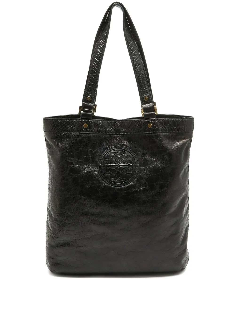 Tory Burch tote de archivo en piel con logo en relieve | negro | Image 1