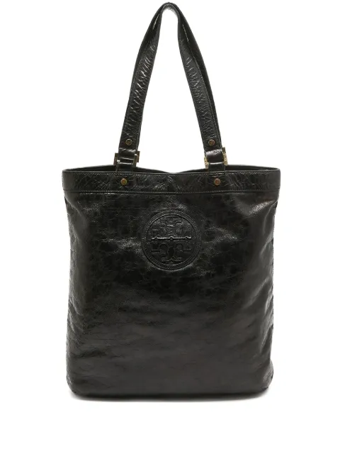 Tory Burch pre-owned logo-embossed leather tote bag