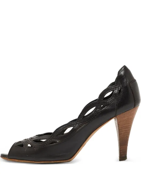 Tod's Vintage 80mm peep-toe pumps