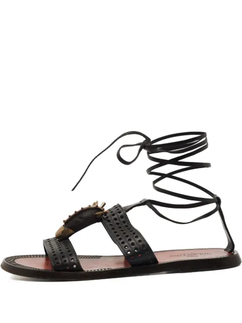 Valentino Garavani Pre-Owned lace-up leather sandals