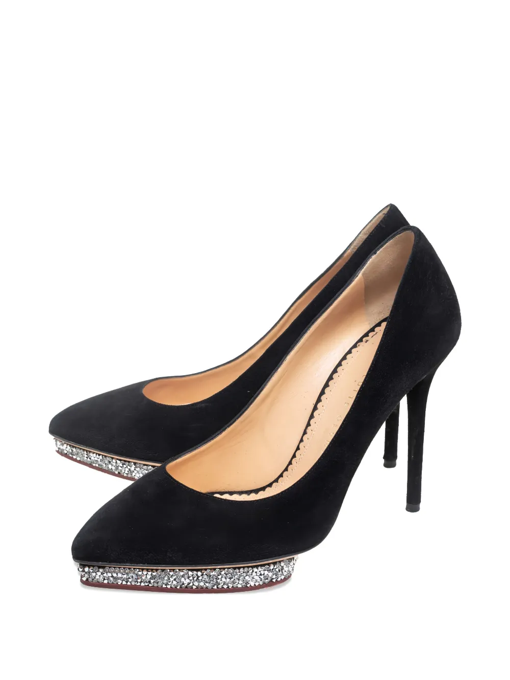 Charlotte Olympia Pre-owned 110 mm suède pumps - Zwart