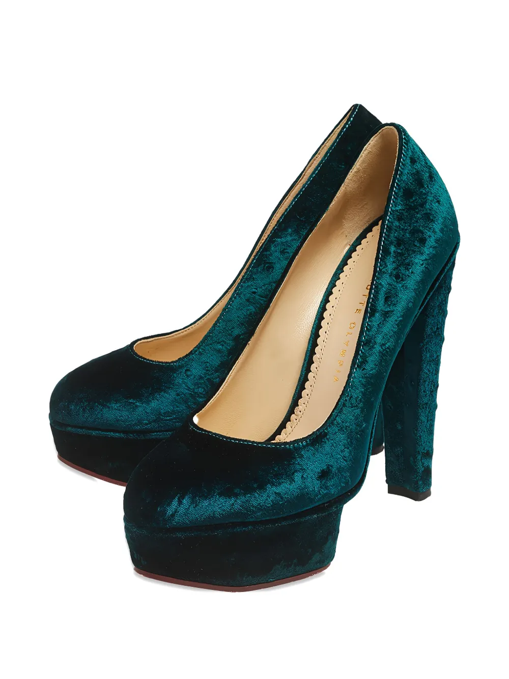 Charlotte Olympia 2024 pre-owned Dolly pumps met plateauzool - Groen