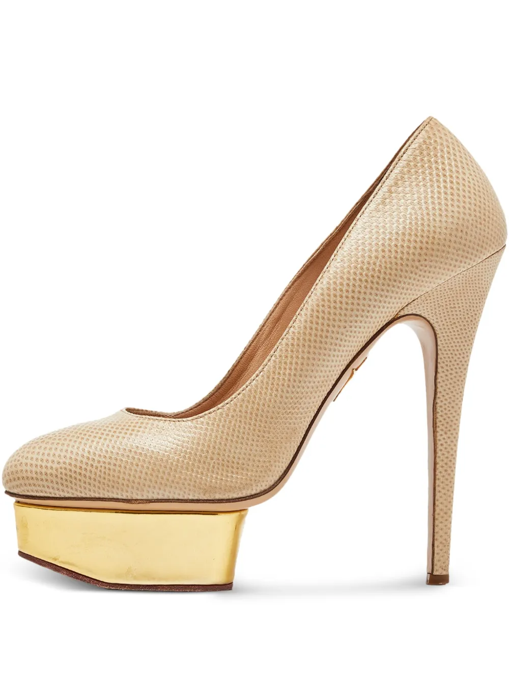 Charlotte Olympia leather heeled pumps | Neutrals | Image 1