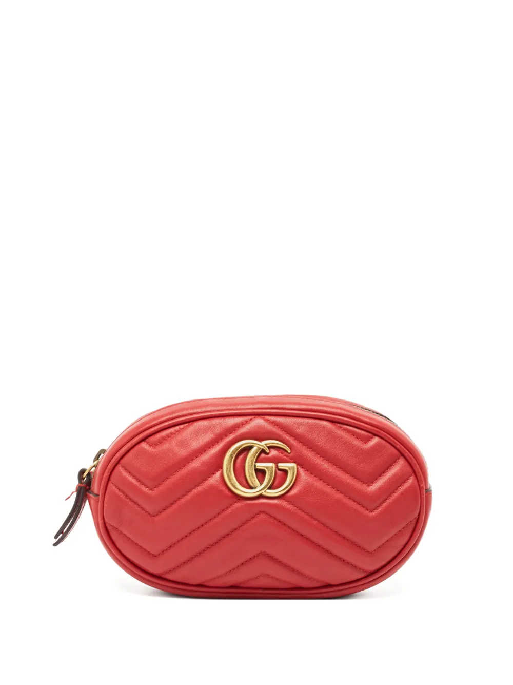 Gucci Pre-Owned 2024 マテラッセ GGマーモント ベルトバッグ - レッド Gucci Pre-Owned 2024 マテラッセ GGマーモント ベルトバッグ - レッド