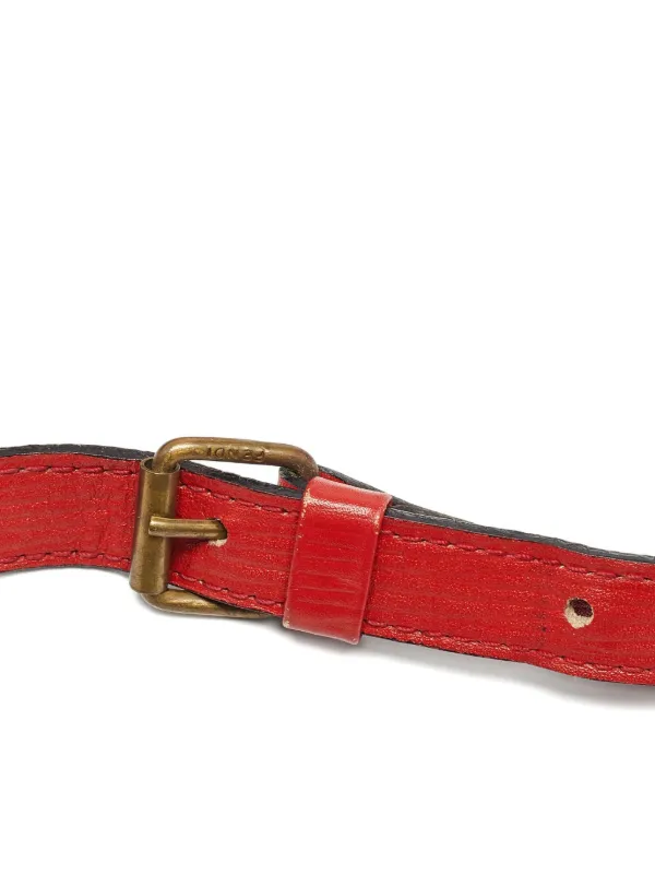 Fendi Pre-Owned FF Pattern Leather Crossbody Bag | Red | FARFETCH ZA