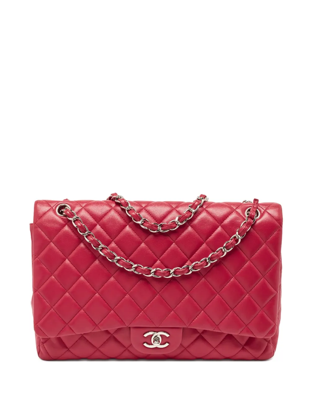 CHANEL Pre-Owned diamond-quilted shoulder bag - レッド CHANEL Pre-Owned diamond-quilted shoulder bag - レッド