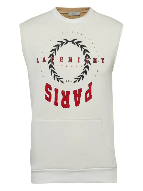 Christian Dior Pre-Owned embroidered sleeveless top