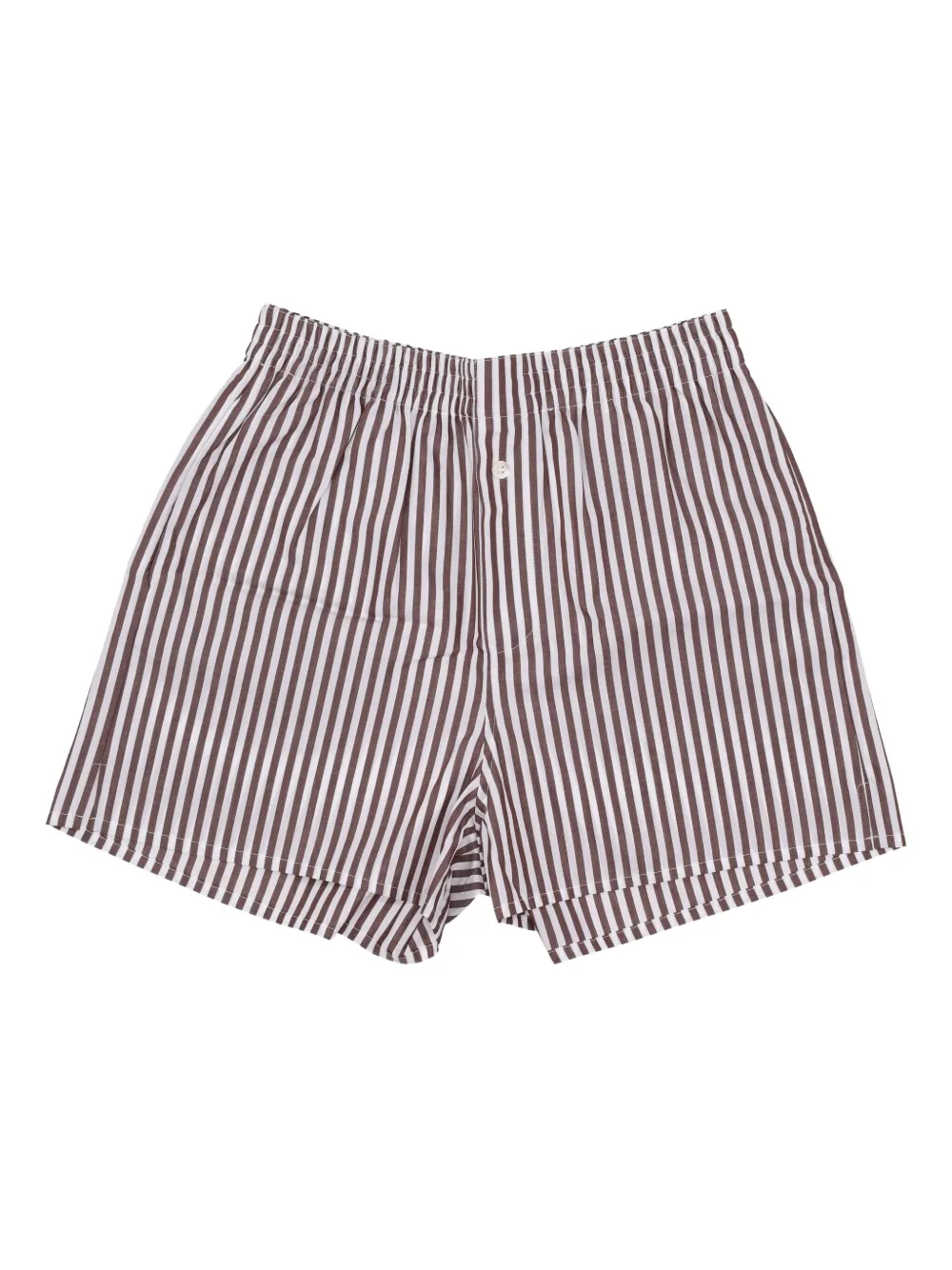 LA ROSE Gestreepte shorts Bruin