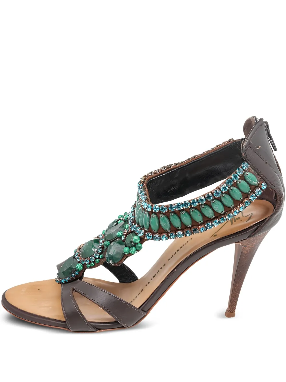 Giuseppe Zanotti Vintage 85mm crystal-embellished sandals - Marrone