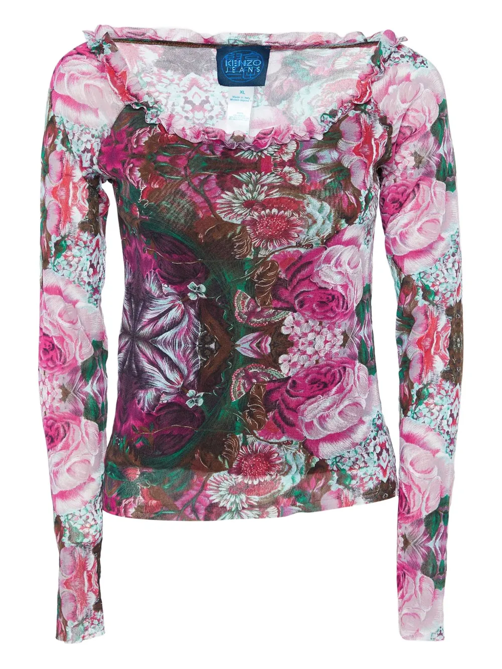Kenzo Pre-Owned floral-print ruffle-trim blouse | Image 2