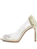 Stuart Weitzman 105mm crystal-embellished pumps - White