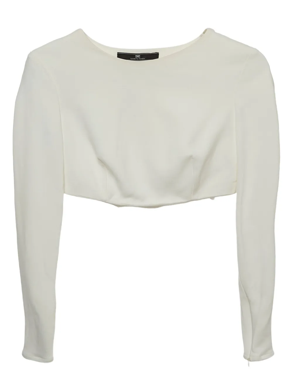 Elisabetta Franchi pre-owned asymmetrical cropped top | White | Image 1