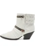 Giuseppe Zanotti Vintage quilted zip-detail ankle boots - White