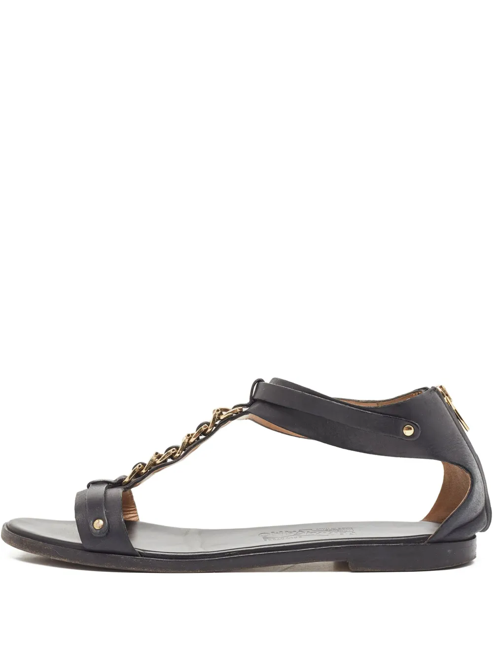 Ferragamo Pre-Owned chain-detail sandals | Black | Image 1