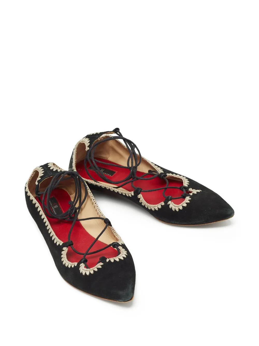 Carolina Herrera Vintage lace-up pointed ballet flats | Image 2