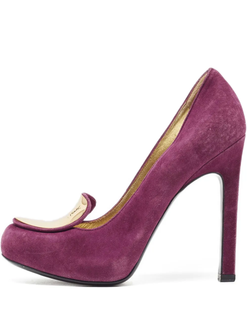 Saint Laurent Pre-Owned 115mm suede pumps | Purple | Image 1