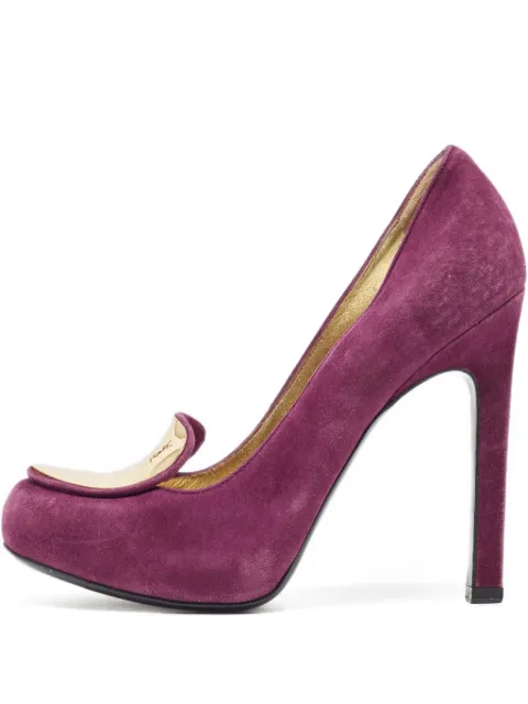 Saint Laurent Pre-Owned zapatillas de gamuza con tacón de 115mm