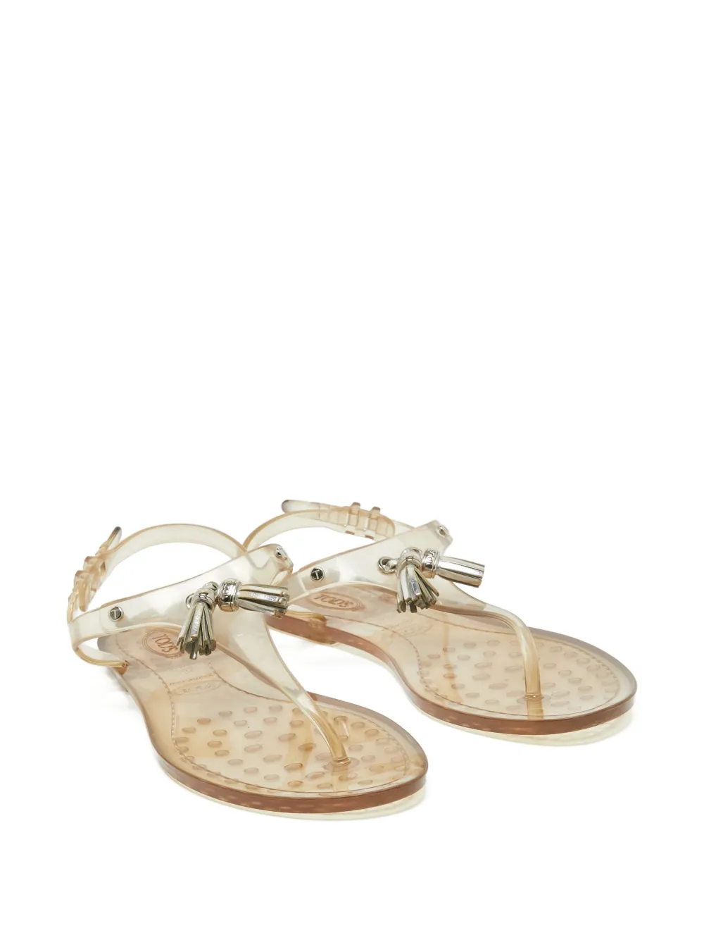 Tod's Vintage Pre-owned sandalen verfraaid met kwastje - Beige