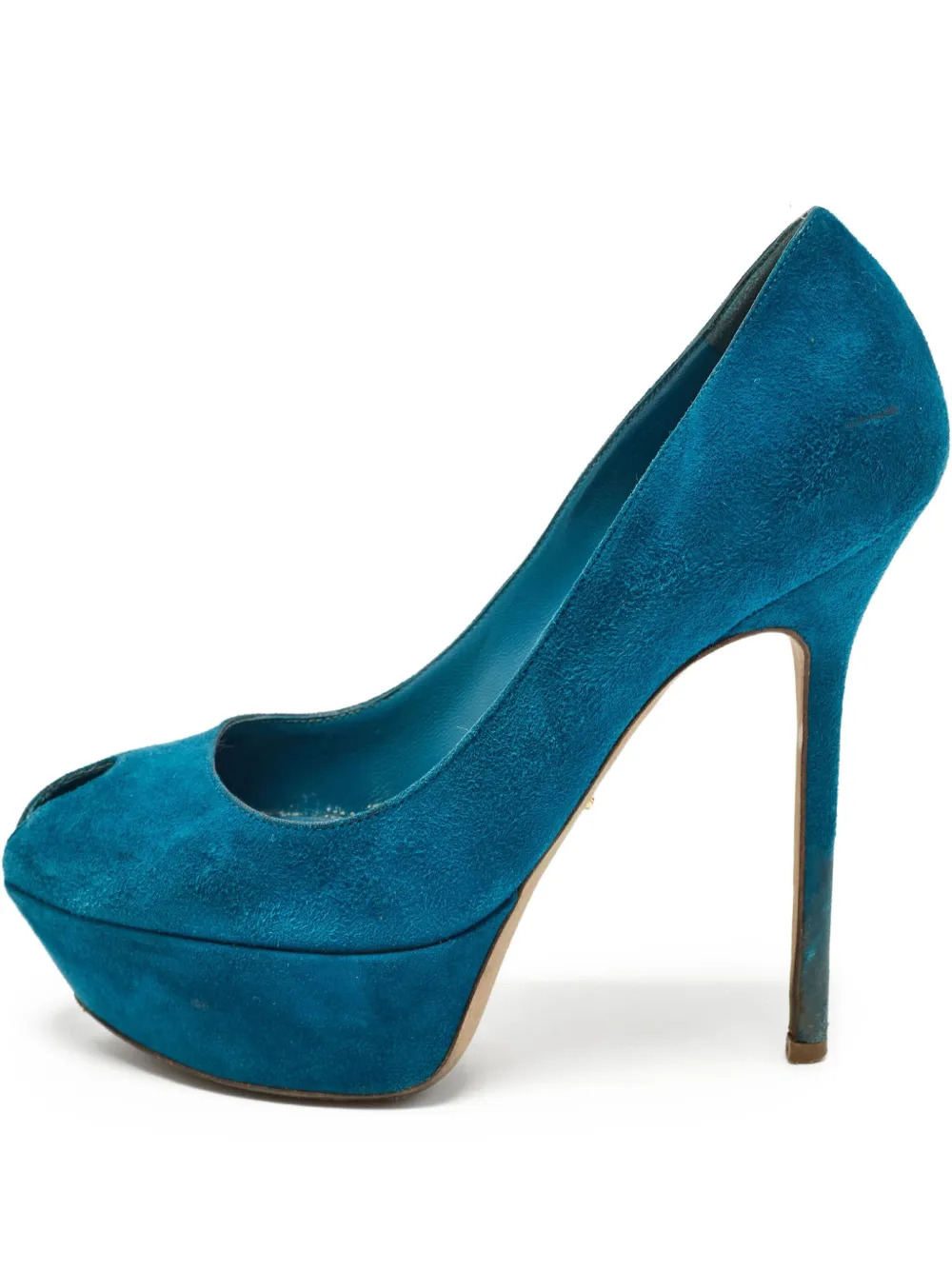 Sergio Rossi Vintage pre-owned 120mm peep-toe platform pumps | Blue | Image 1