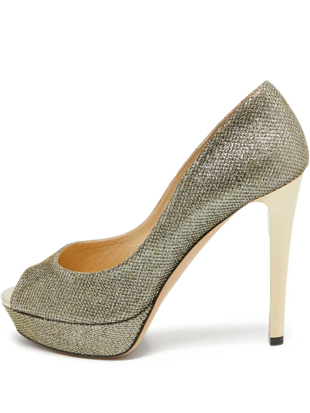 Jimmy Choo Pre-Owned 115mm metallic-finish pumps | Gold | Image 1