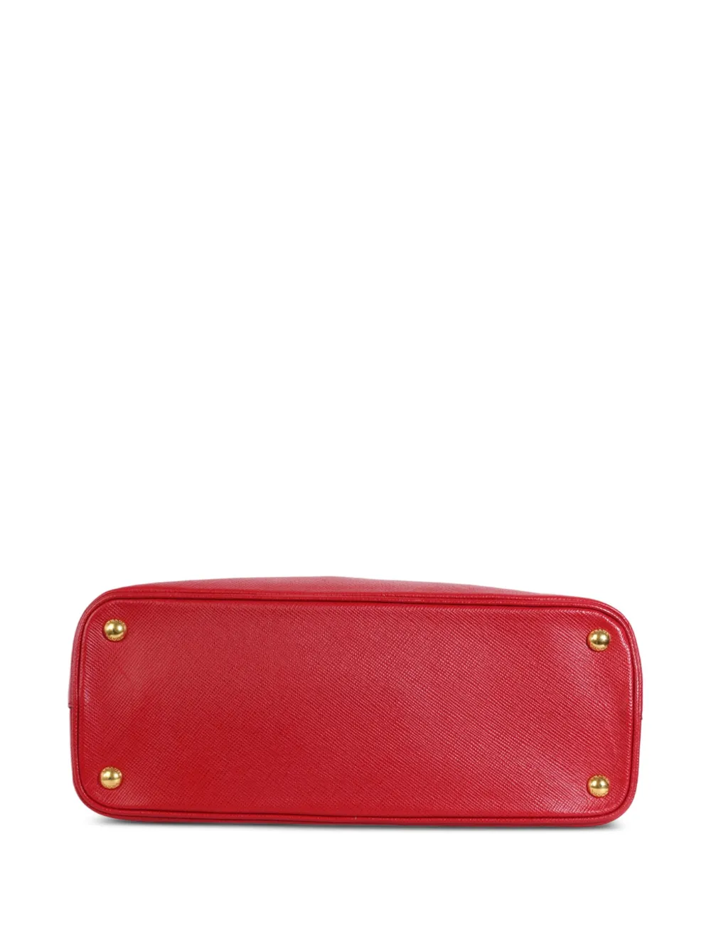 Pre-owned Prada Saffiano Leather Tote Bag In Red