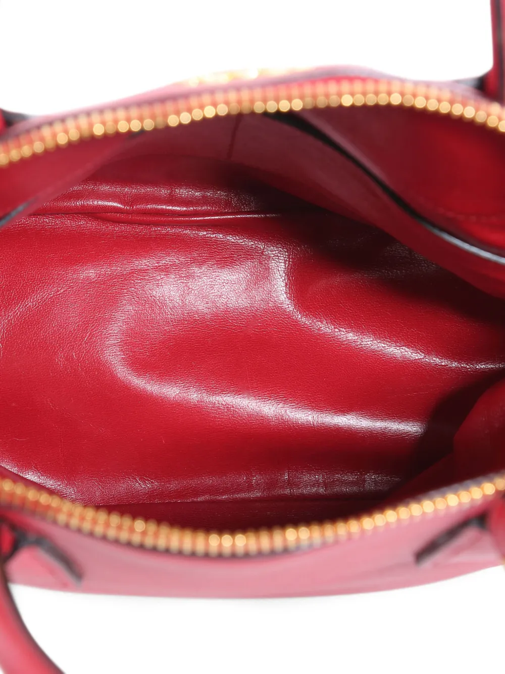 Pre-owned Prada Saffiano Leather Tote Bag In Red