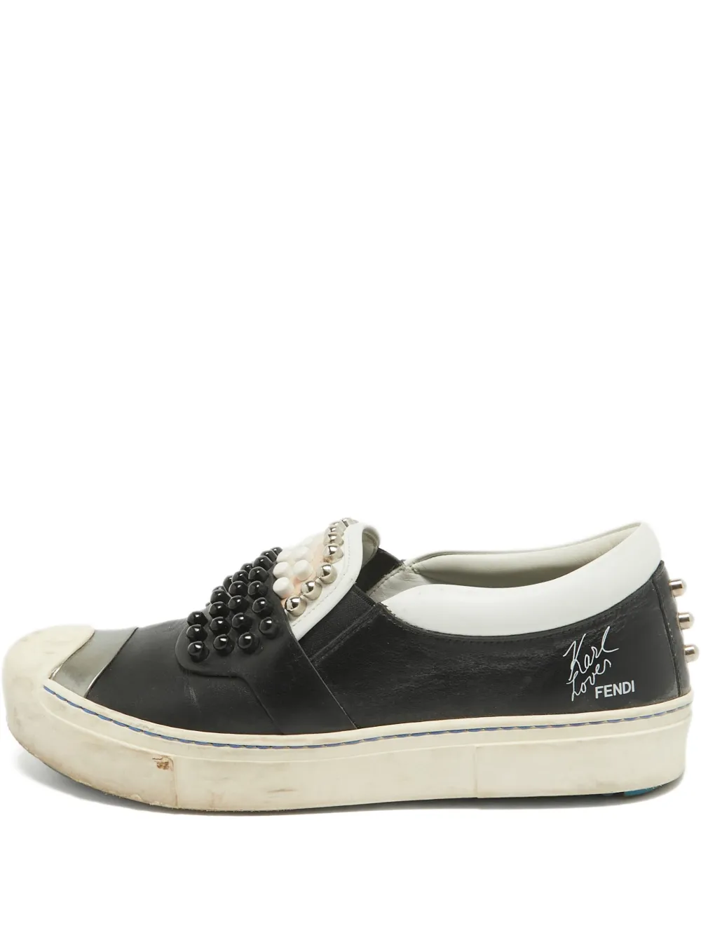 Fendi Pre-Owned x Karl Lagerfeld Karlito sneakers | Black | Image 1