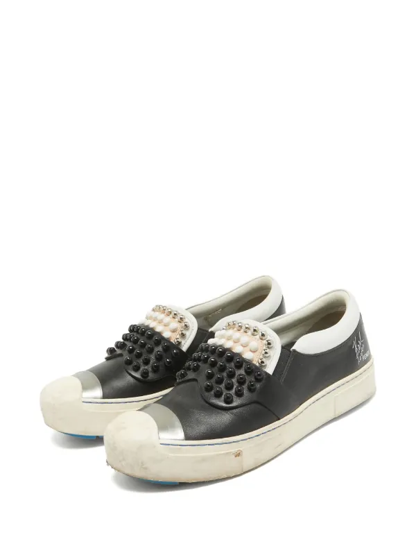 Fendi Pre-Owned x Karl Lagerfeld Karlito Sneakers | Black