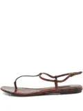 Dolce & Gabbana Pre-Owned leopard-print patent-leather sandals - Brown