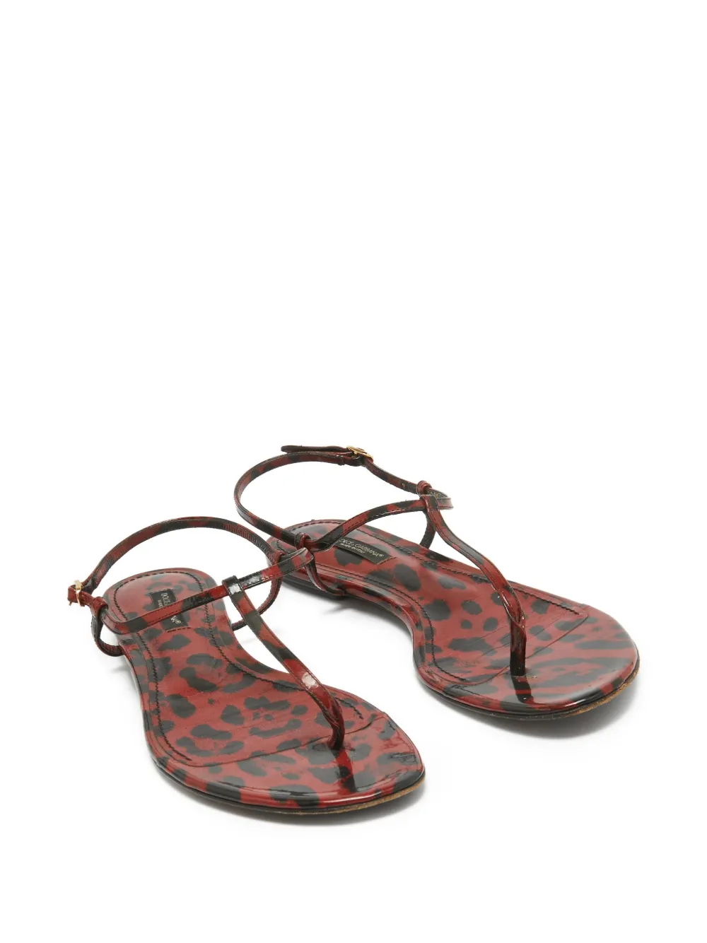 Dolce & Gabbana Pre-Owned sandalias de charol con estampado de leopardo | Image 2