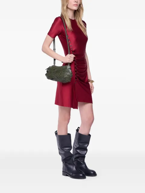 Rabanne ruched short-sleeve dress