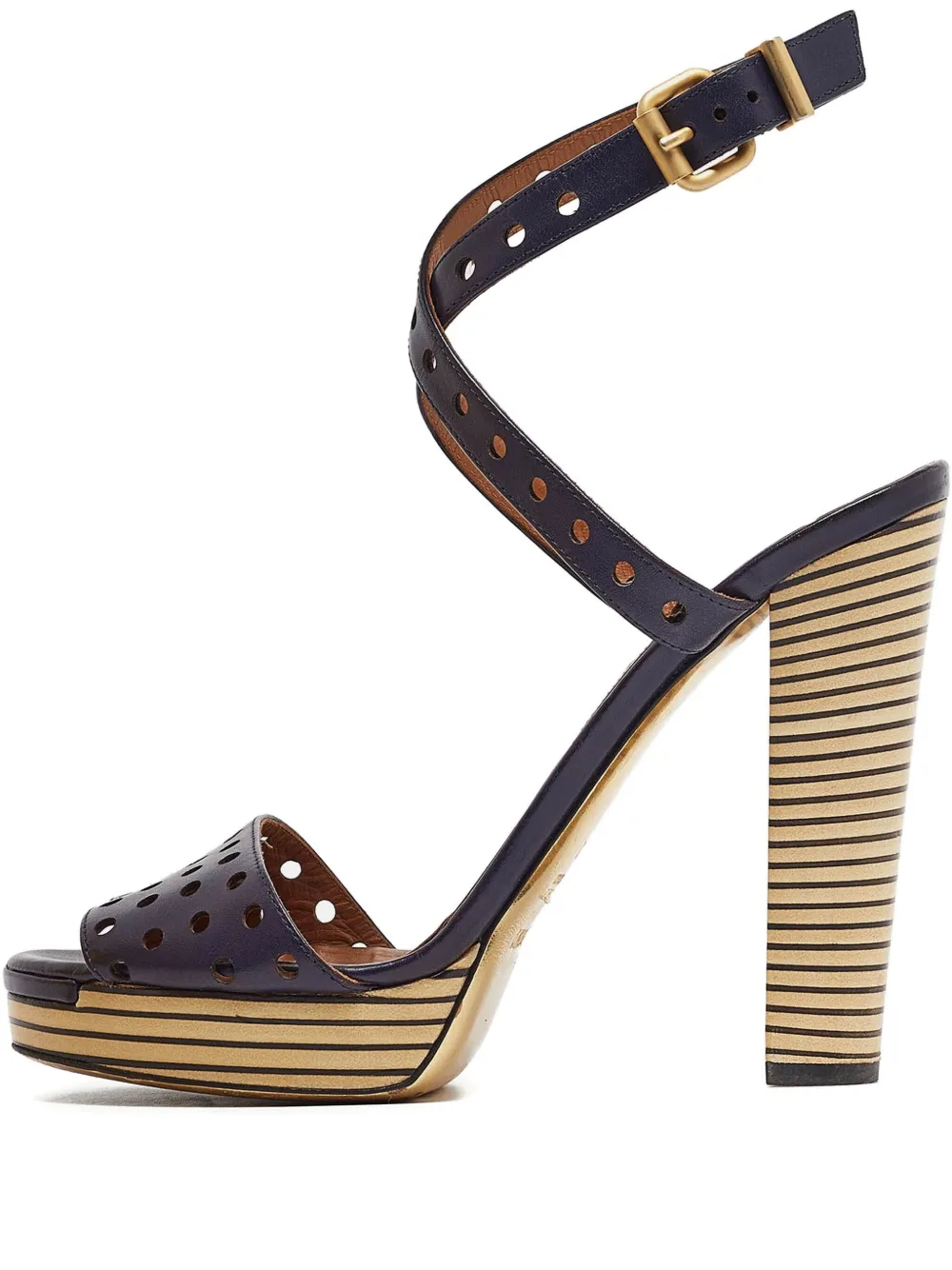 Pre-owned Fendi 130mm Patent-leather Platform Sandals