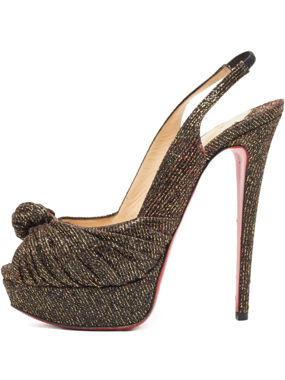 Christian Louboutin Pre-Owned 145mm slingback knotted pumps - ブラック Christian Louboutin Pre-Owned 145mm slingback knotted pumps - ブラック