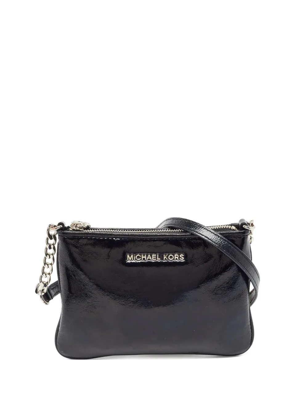Michael Kors Vintage エナメルレザー ショルダーバッグ - ブラック Michael Kors Vintage エナメルレザー ショルダーバッグ - ブラック