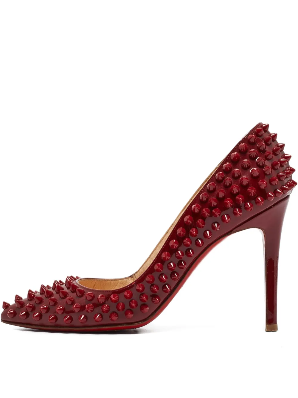 Christian Louboutin Pre-Owned 2024 100mm Pigalle studded patent Christian Louboutin Pre-Owned 2024 100mm Pigalle studded patent