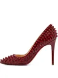 Christian Louboutin Pre-Owned 2024 100mm Pigalle studded patent leather pumps - Red