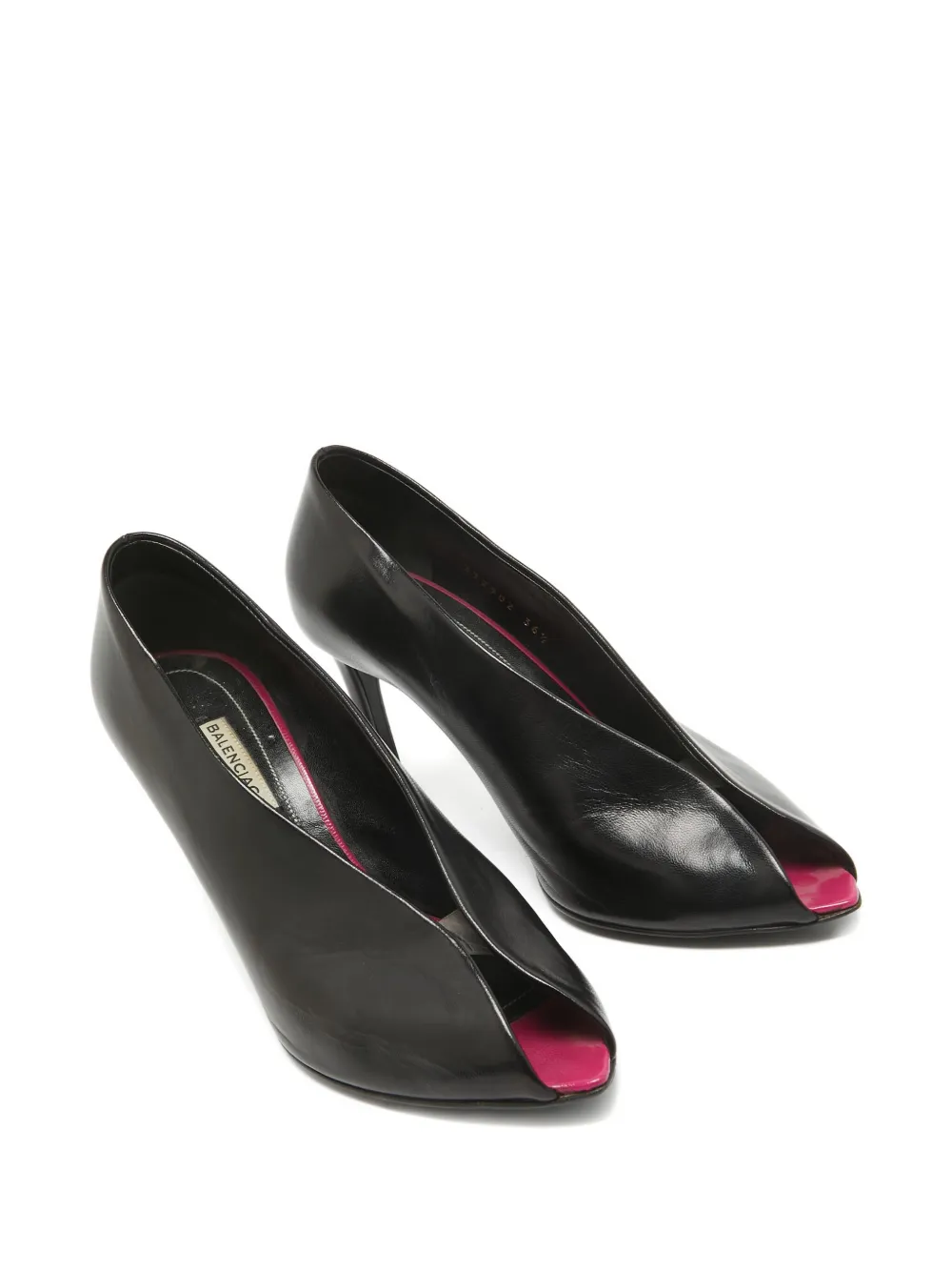 Balenciaga Pre-Owned leather peep-toe pumps | Image 2