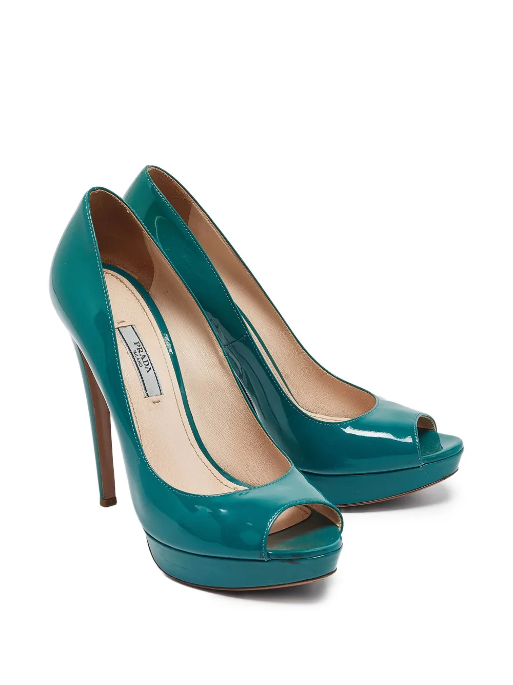 Prada Pre-Owned 135mm leather heeled pumps | Image 2
