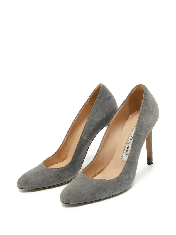 Manolo Blahnik グレー スエード パンプス Manolo Blahnik スエード パンプス | グレー | FARFETCH JP