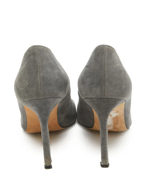 Manolo Blahnik グレー スエード パンプス Manolo Blahnik スエード パンプス | グレー | FARFETCH JP