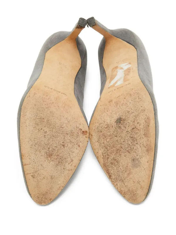 Manolo Blahnik グレー スエード パンプス Manolo Blahnik スエード パンプス | グレー | FARFETCH JP