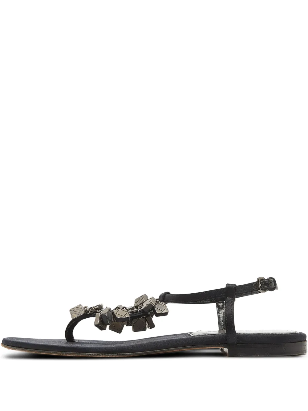 leather flat sandals
