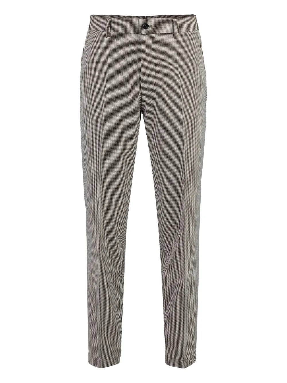 BOSS Broek met pied-de-poule print Beige
