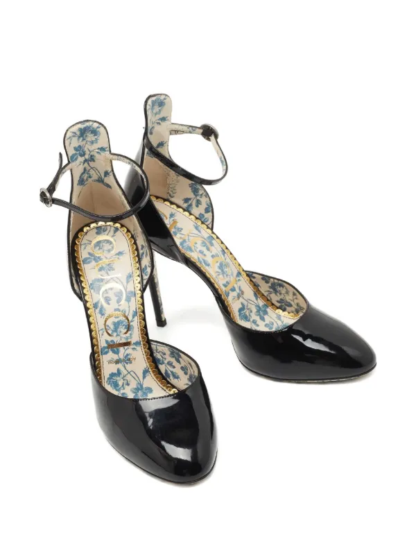 Gucci ブラックレザーパンプス Gucci Pre-Owned レザーパンプス 110mm | ブラック | FARFETCH JP